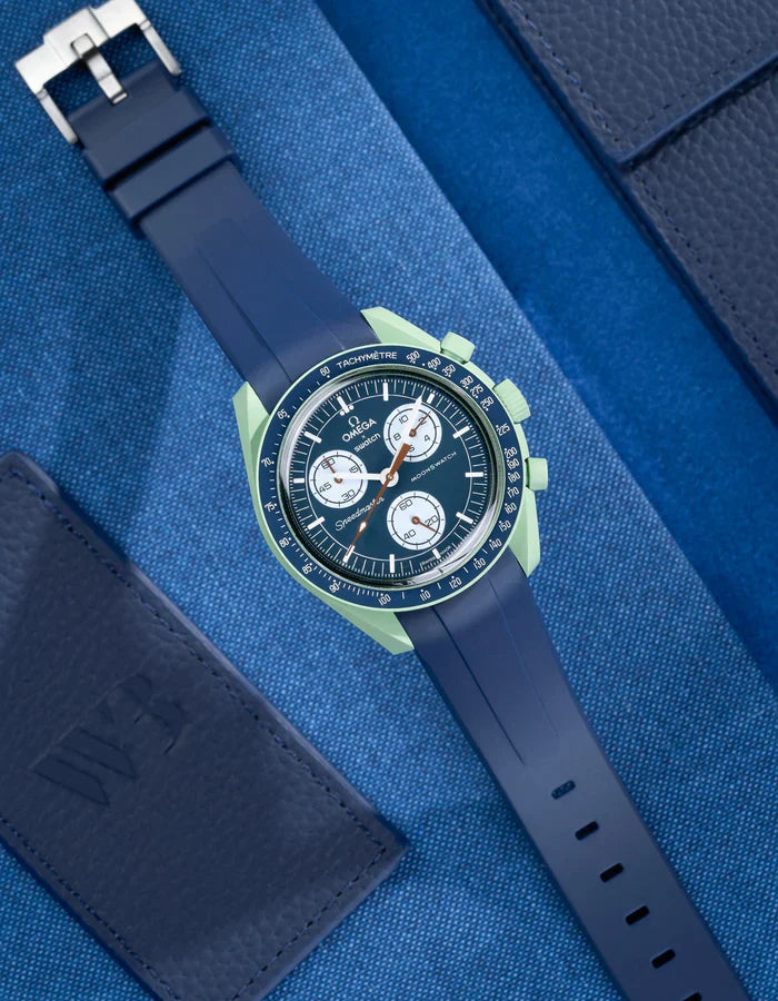 Curved Rubber Strap - Blue