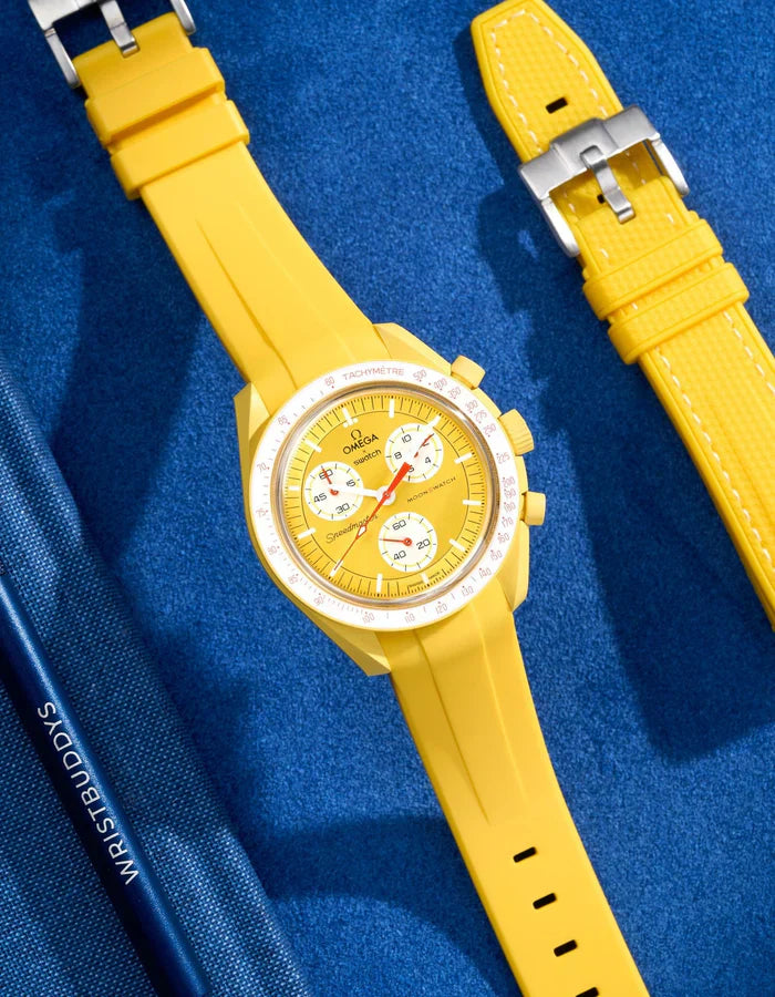 Curved Rubber Strap - Yellow