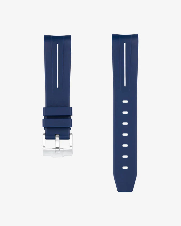 Curved Rubber Strap - Blue