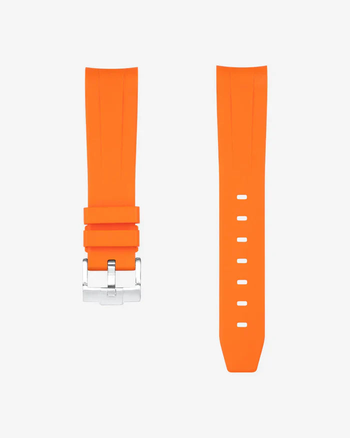 Curved Rubber Strap - Orange