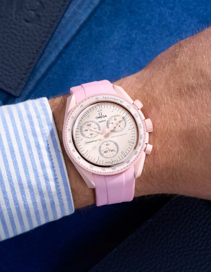 Curved Rubber Bracelet - Pink